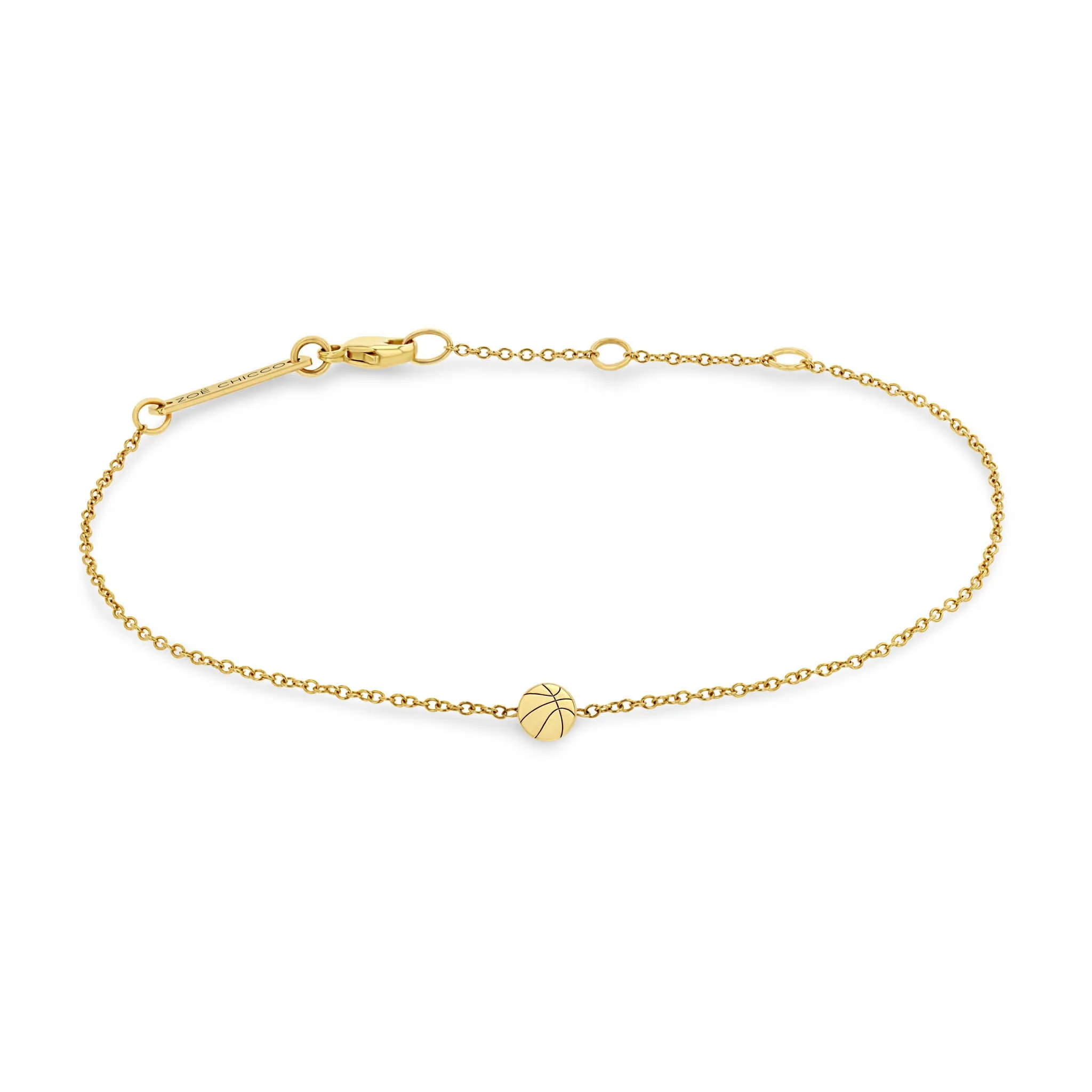 14k Itty Bitty Basketball Bracelet