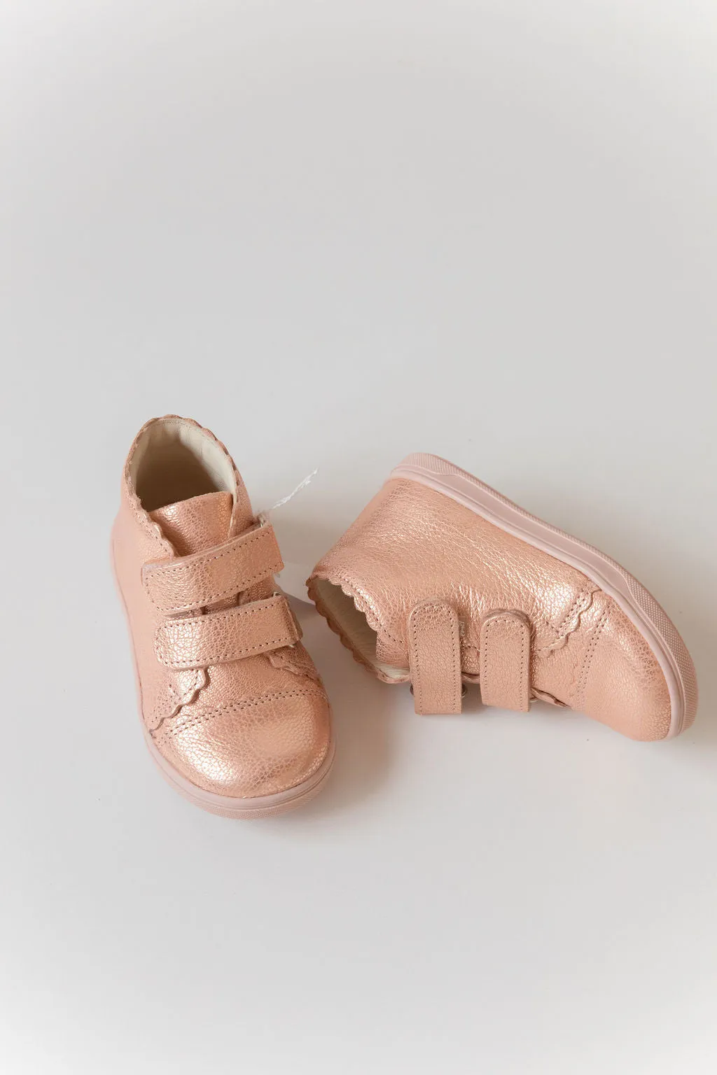 (2671-1) Emel shoes velcro trainers rose gold