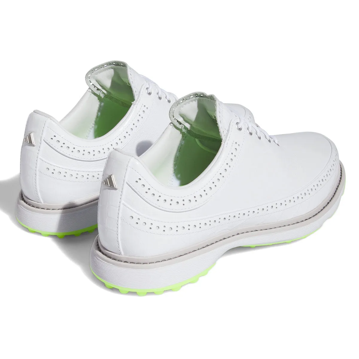 adidas MC80 Golf Shoes - White/Silver/Lucid Lemon