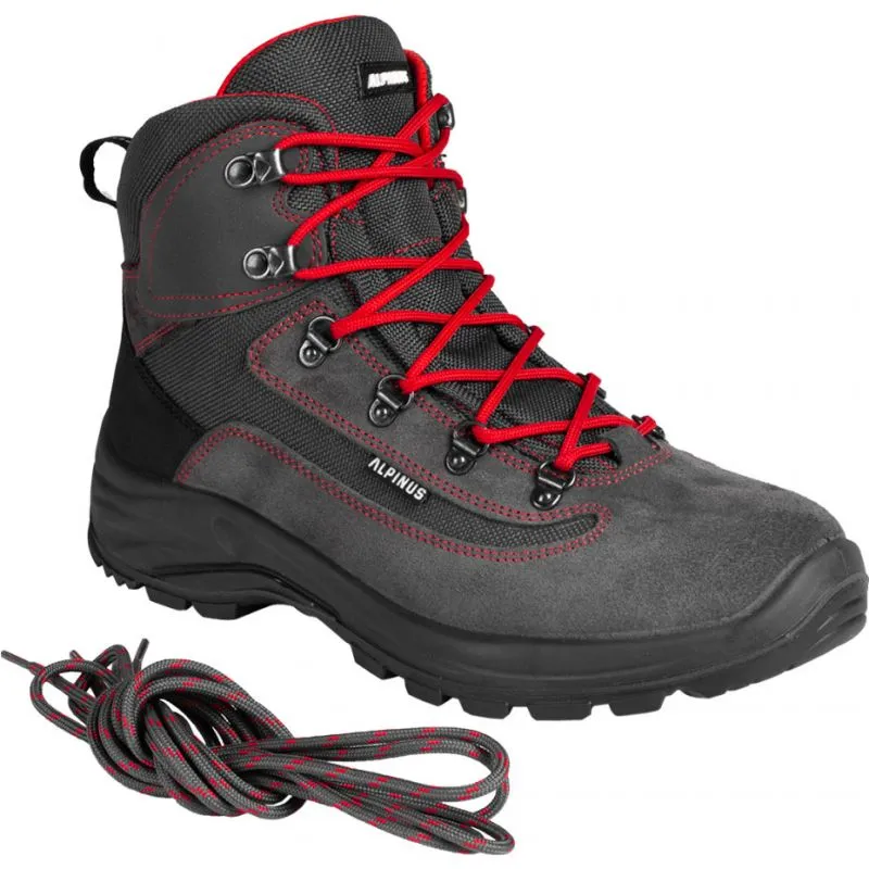 Alpinus Brahmatal High Active Trekking Shoes - Graphite/Red