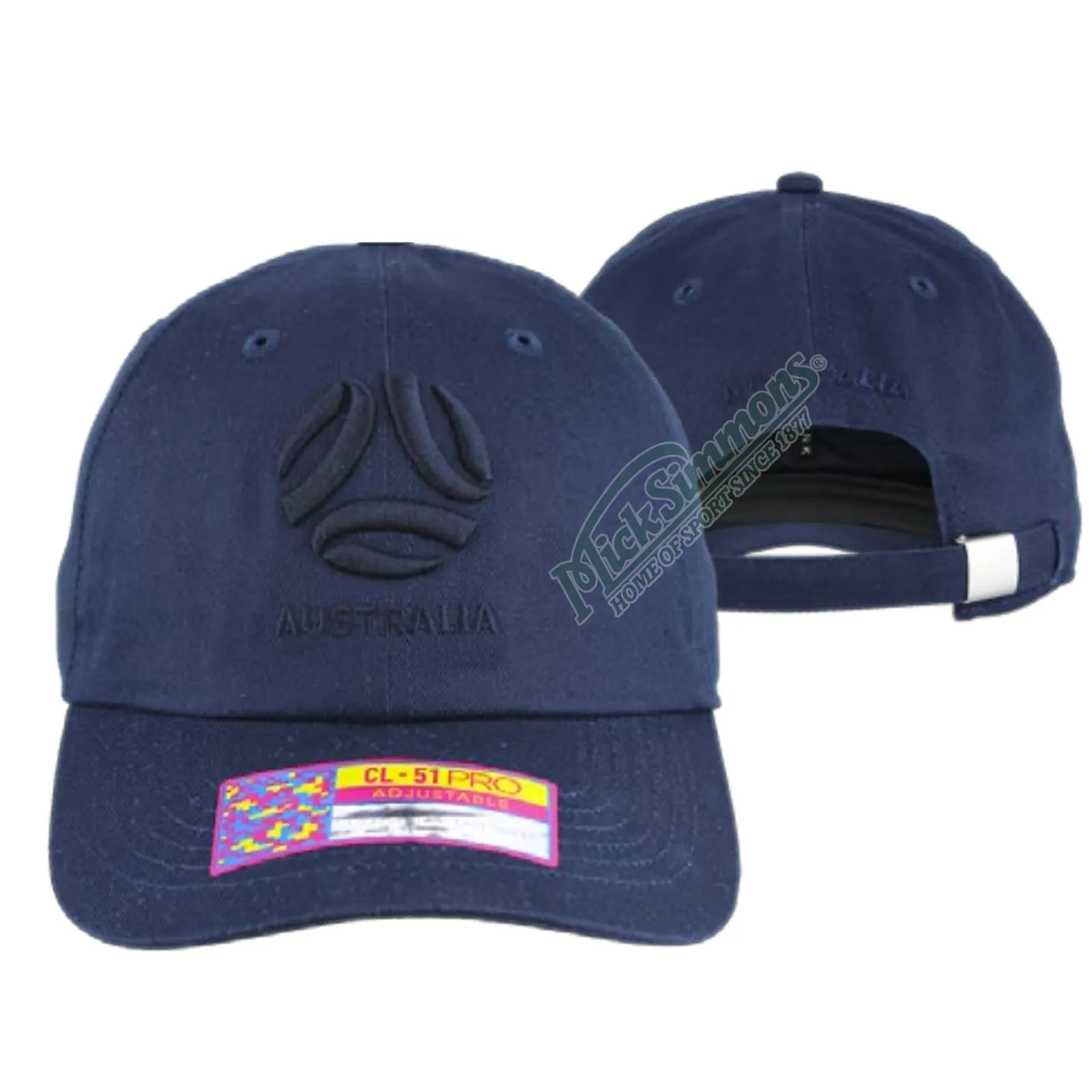 Australia Classic Navy Cap Adjustable Soccer Football FFA Logo