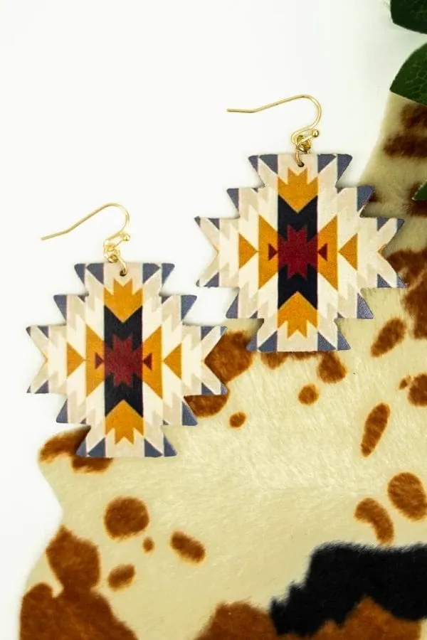 Aztec Leather earrings