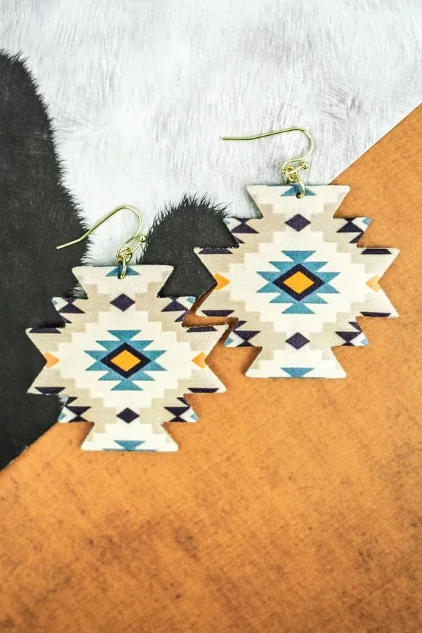 Aztec Leather earrings