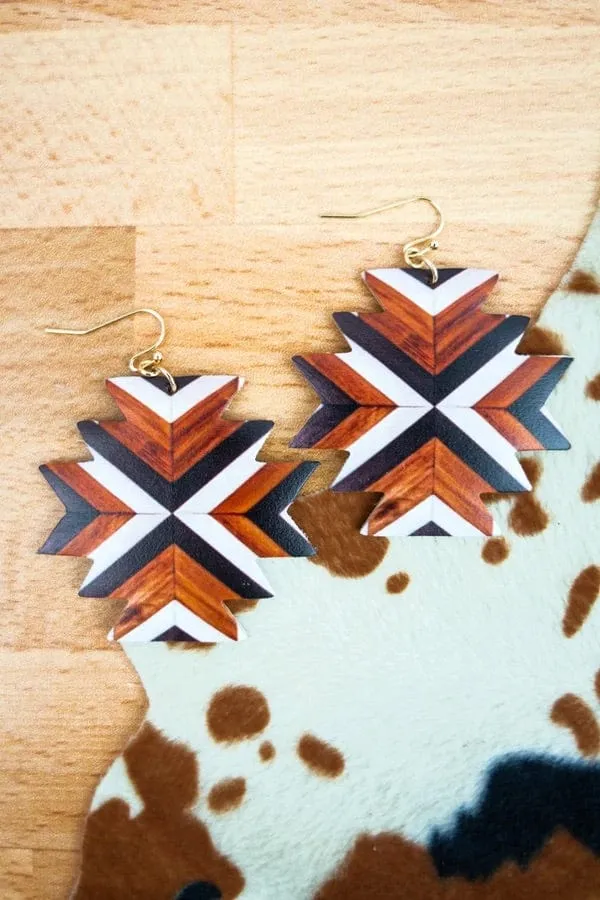 Aztec Leather earrings