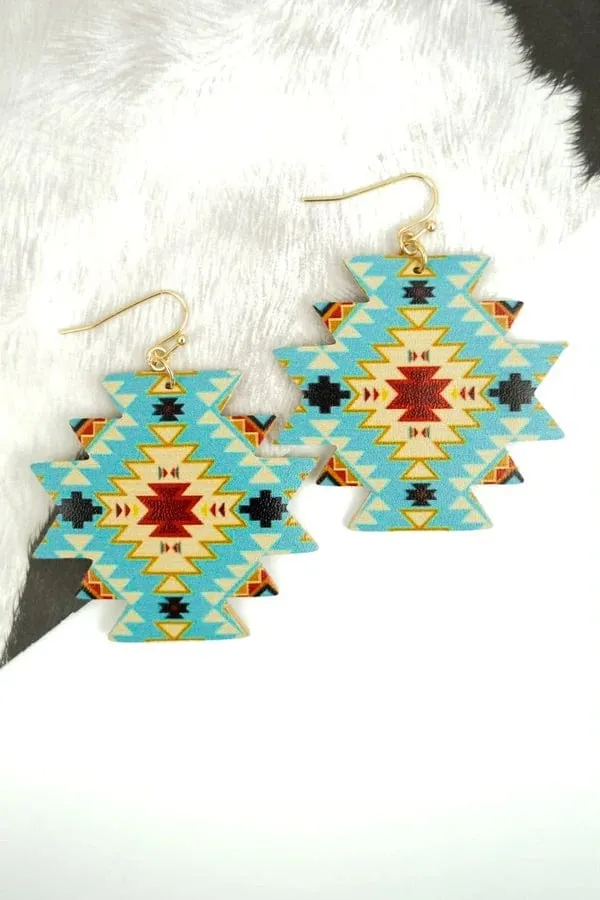 Aztec Leather earrings