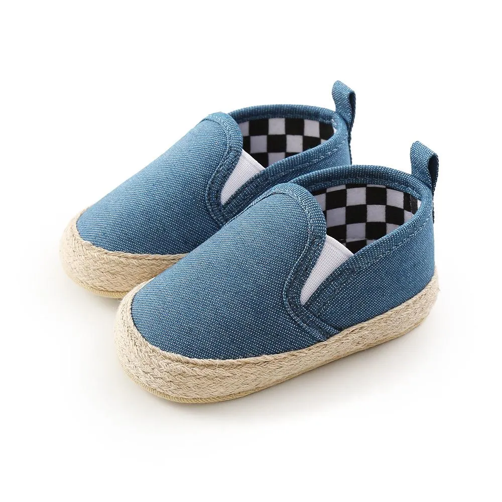 Baby Plaid Soft Sole Floor Shoes