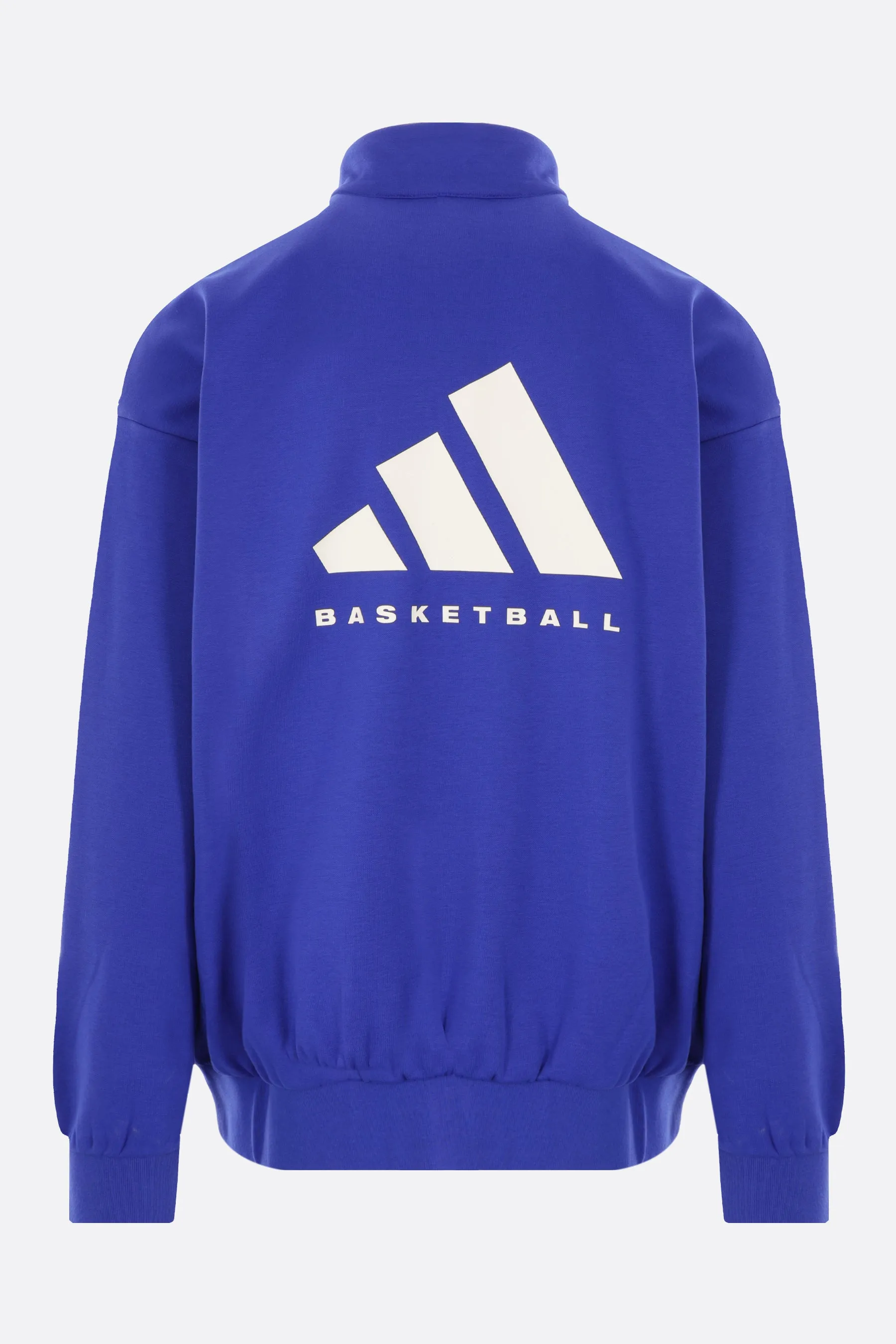 Basketball logo printed recycled fleece sweatshirt