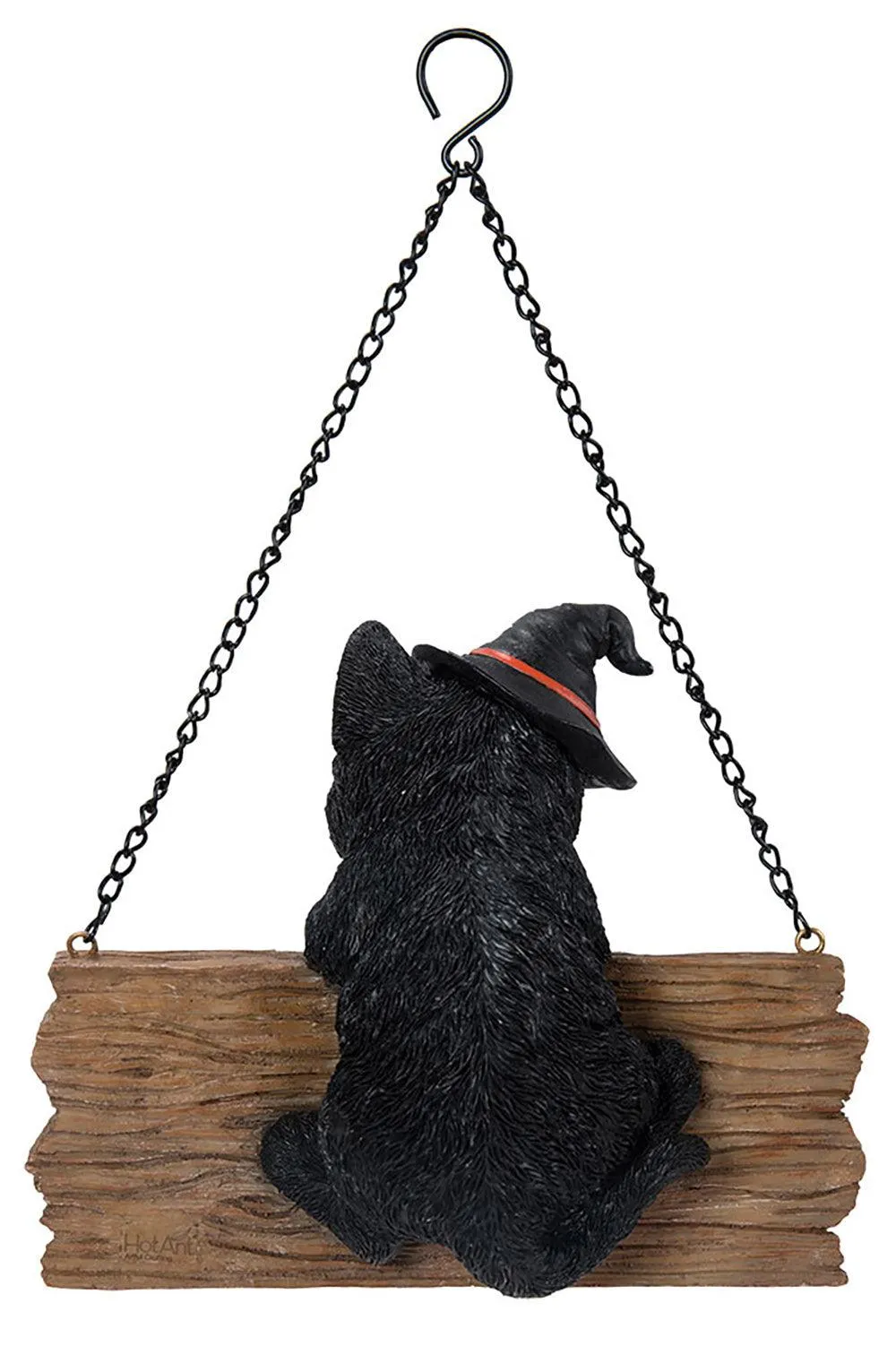 Black Kitten W/ Board Hanging Sign