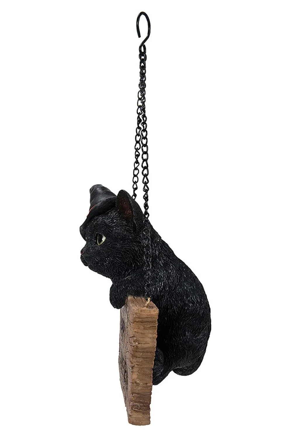 Black Kitten W/ Board Hanging Sign