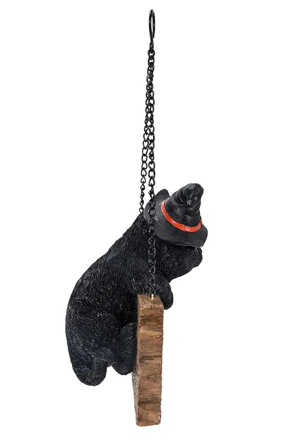 Black Kitten W/ Board Hanging Sign