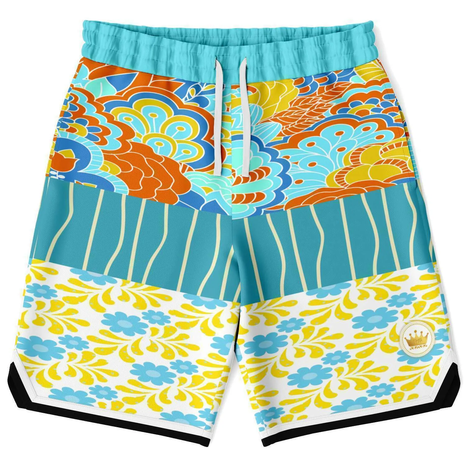 Blue Bullwinkle Unisex Basketball Shorts