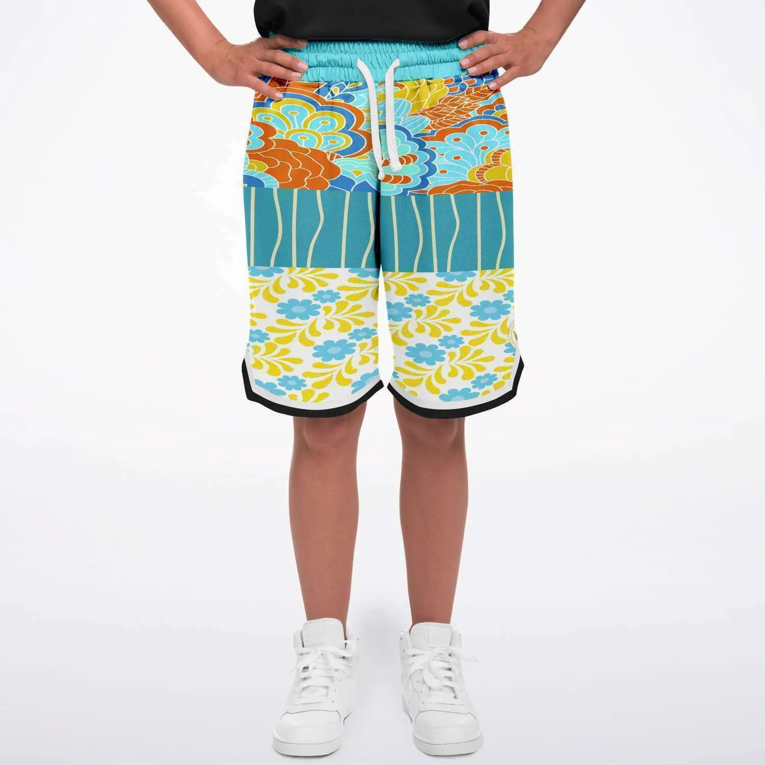 Blue Bullwinkle Unisex Basketball Shorts