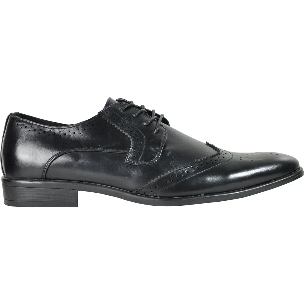 BRAVO Men Dress Shoe KING-2 Wingtip Oxford Shoe