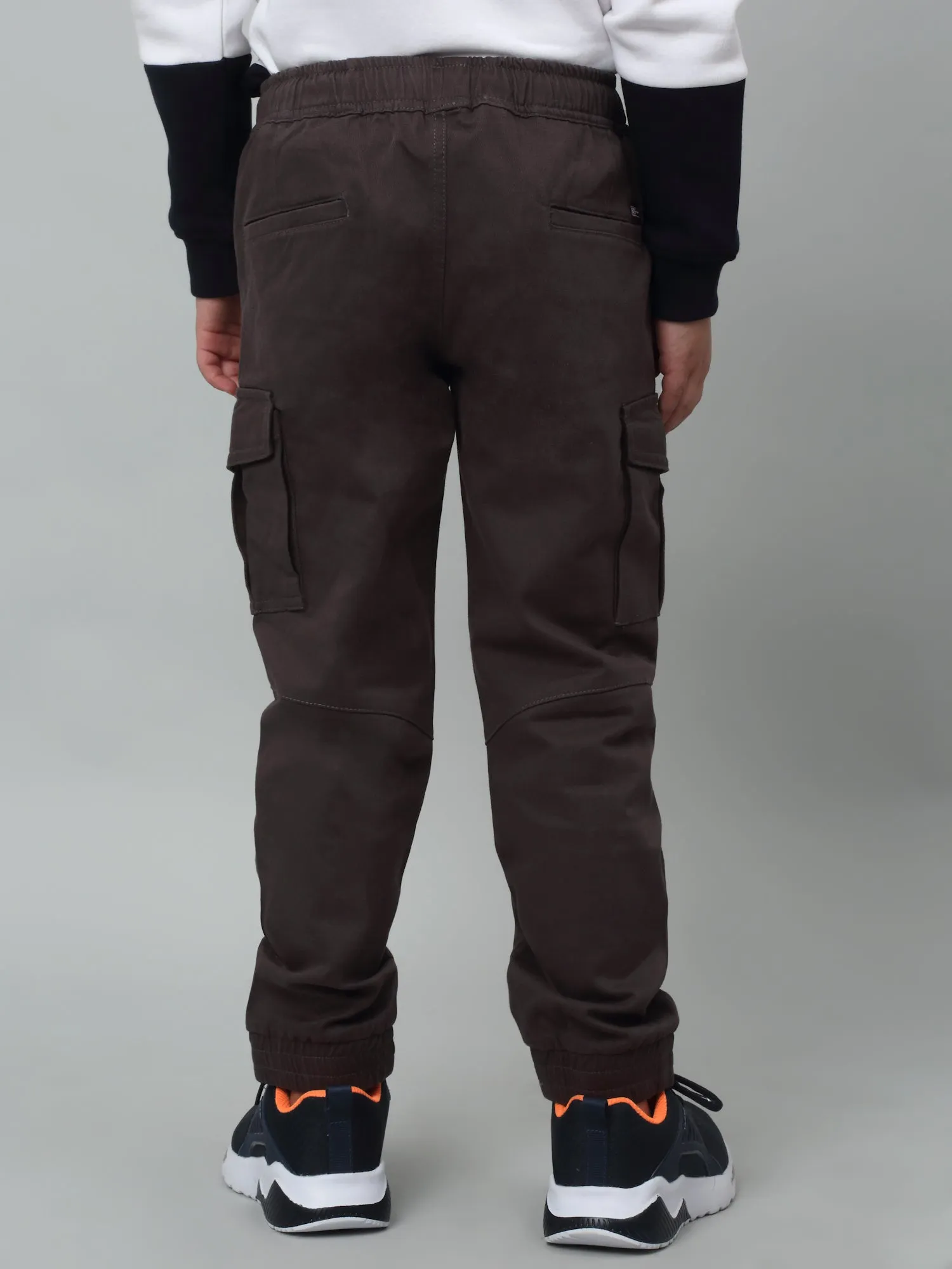 Cantabil Boys Dark Grey Casual Cotton Jogger For Summer