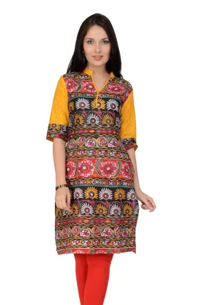 Casual 3/4 Sleeve Printed  Kurti