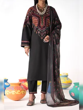 Casual Lite Embroidered Cotton Lawn 3-Piece Suit - Andaleeb