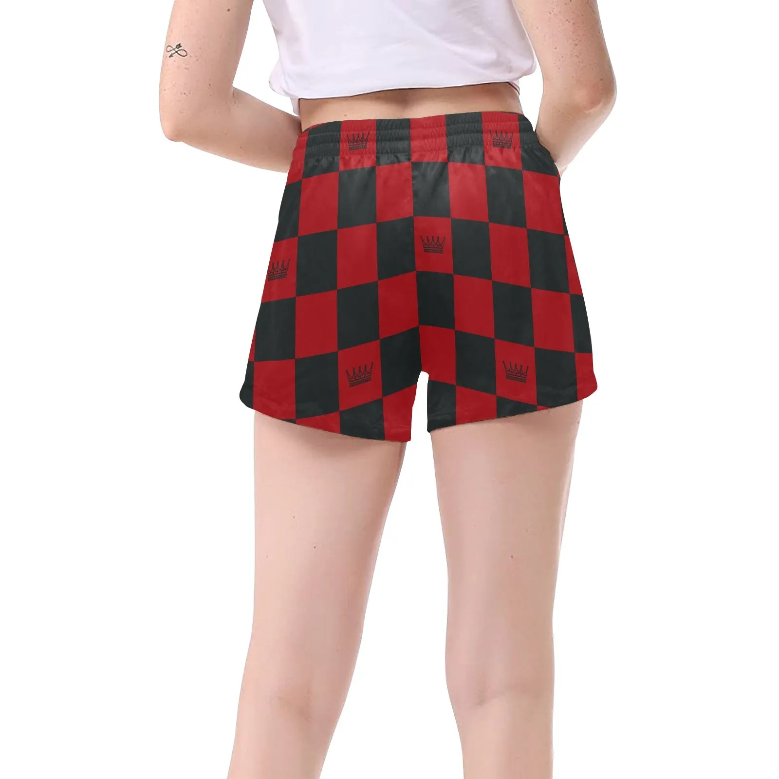 chess queen scarf 1 Women's Mid-Length Board Shorts (Model L55)