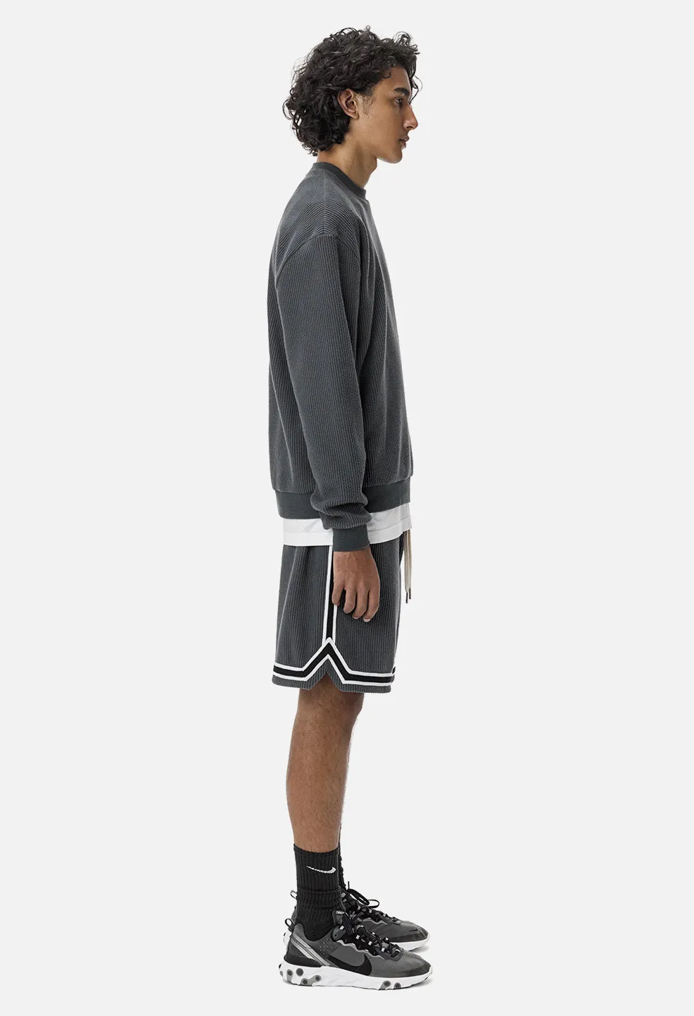 Corduroy Basketball Shorts / Charcoal