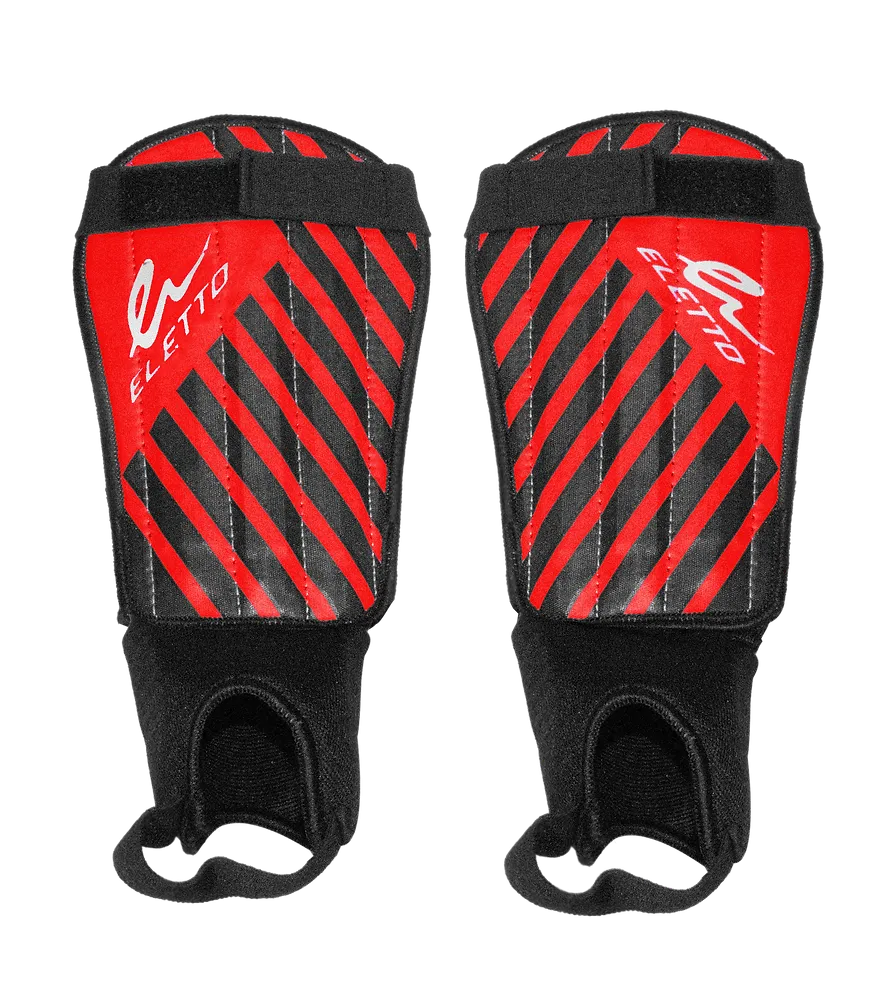 Eletto Red/Black/White Victory VI Soft Shell Soccer Shinpads