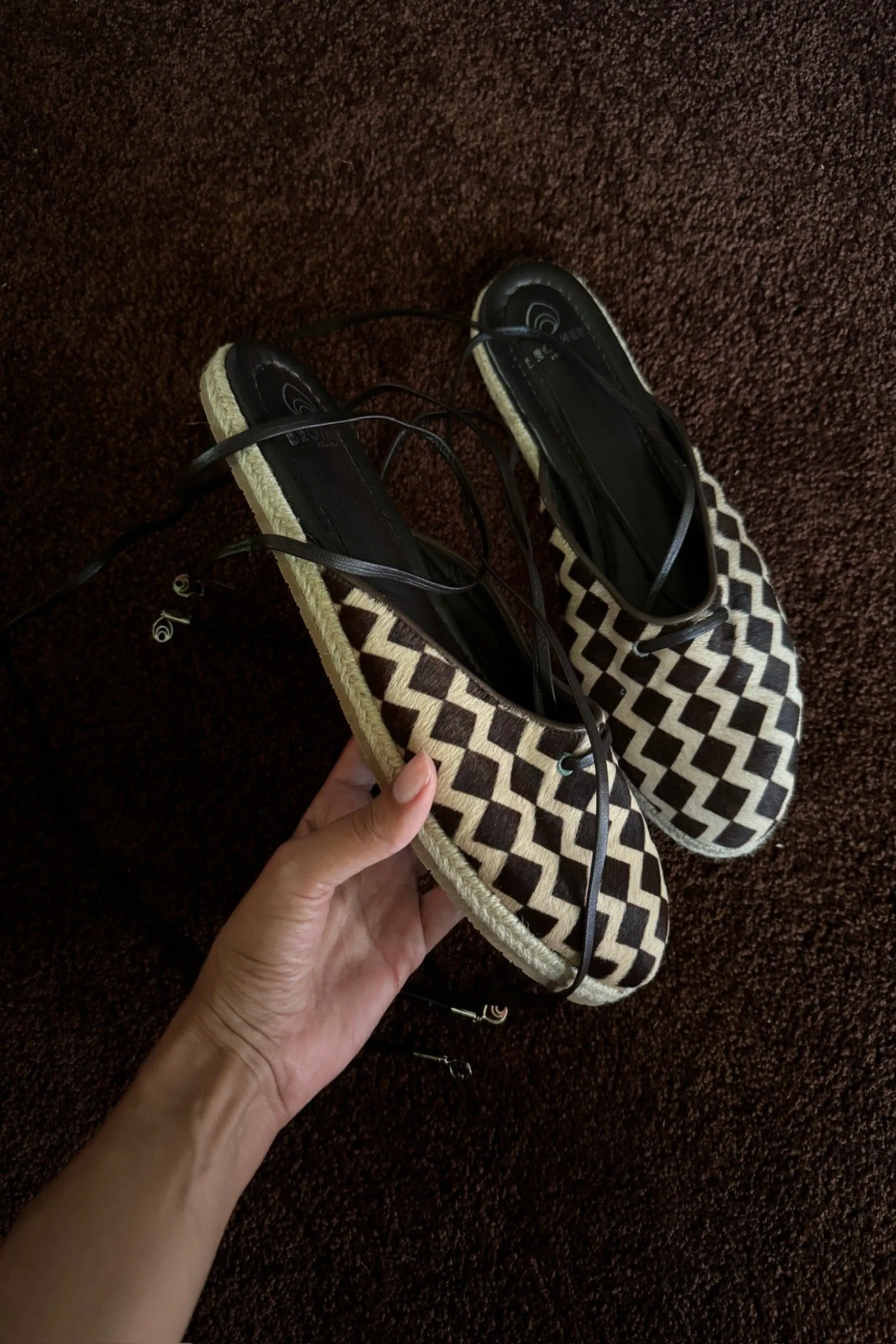 Espadrille Ballet Shoe in Checkers