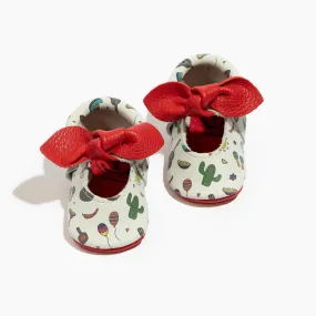 Fiesta Knotted Bow Baby Shoe