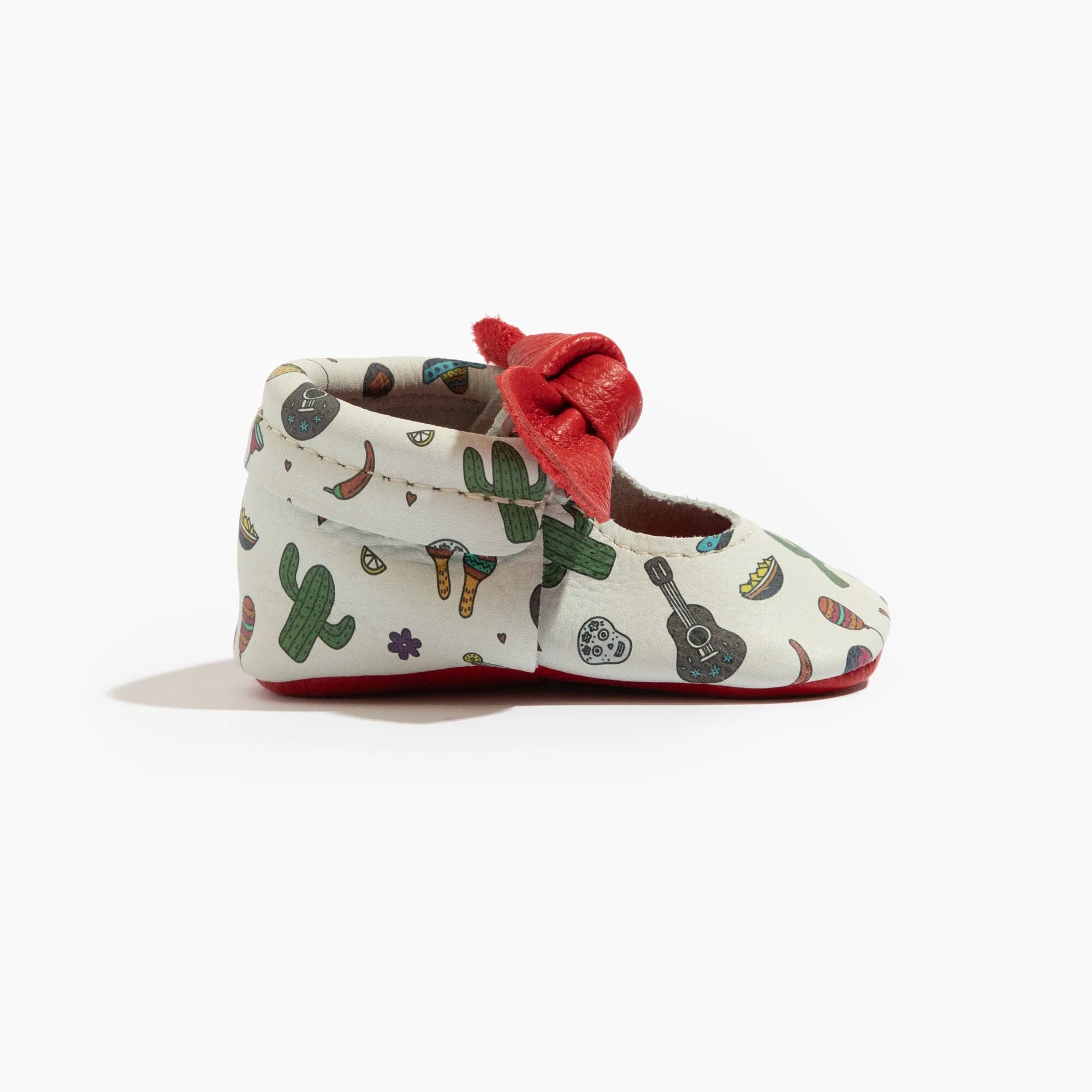 Fiesta Knotted Bow Baby Shoe