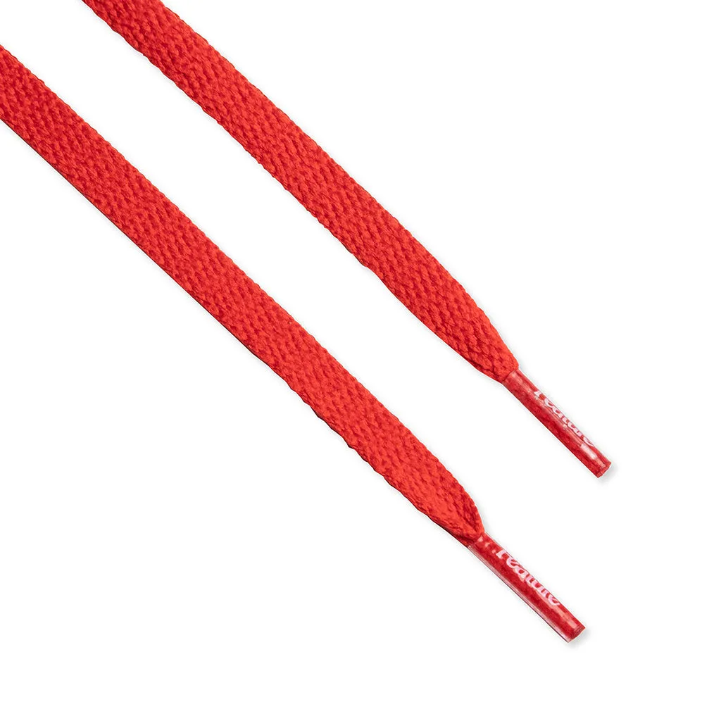 Flat Shoe Laces - Cherry Red