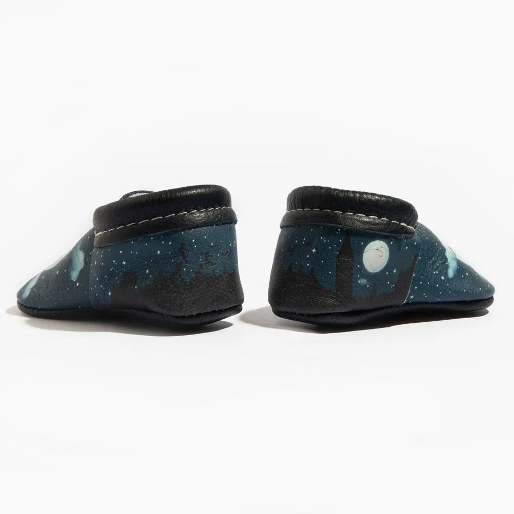 Flight to Neverland City Baby Shoe