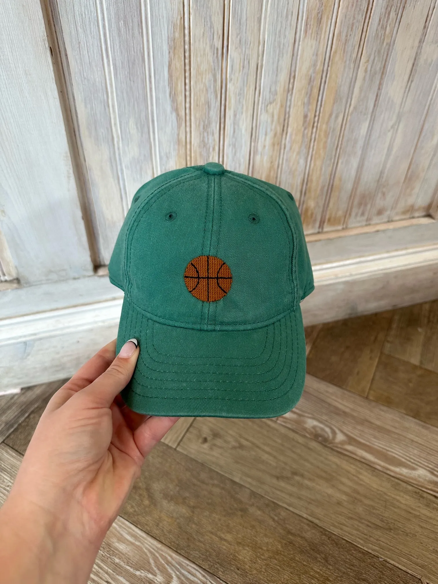 Harding Lane Kids Basketball Hat in Moss Green