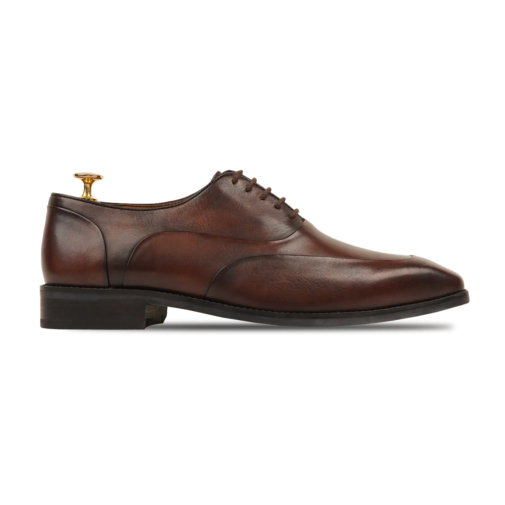 Kabe - Men's Brown Calf Leather Oxford Shoe