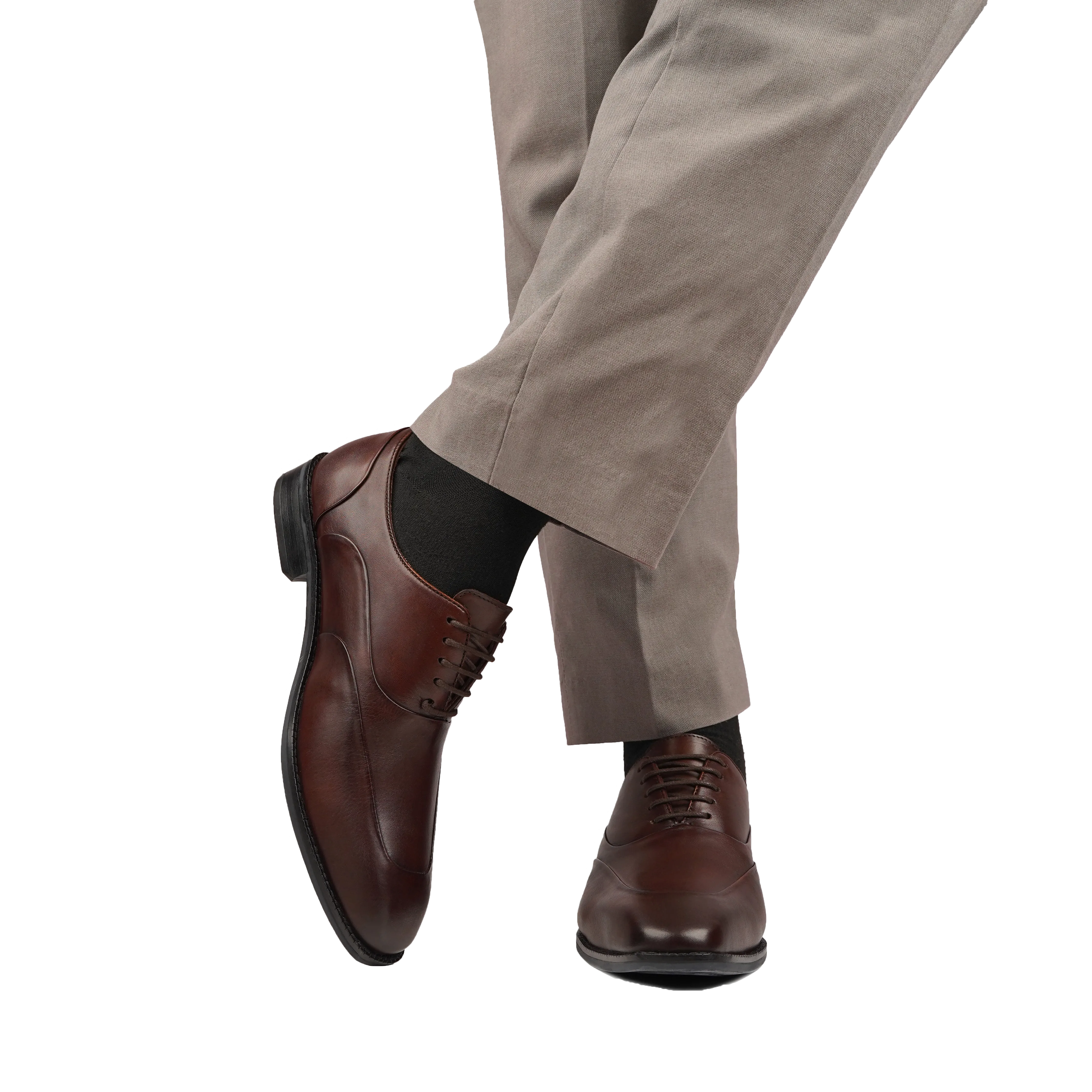 Kabe - Men's Brown Calf Leather Oxford Shoe