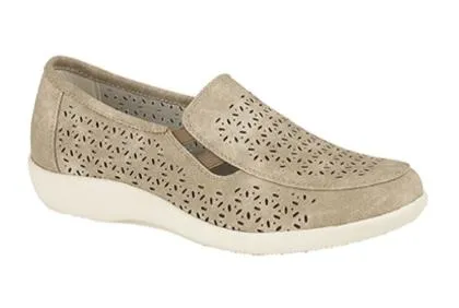 Ladies Boulevard Shoes Slip On Stone Twin Gusset L998S