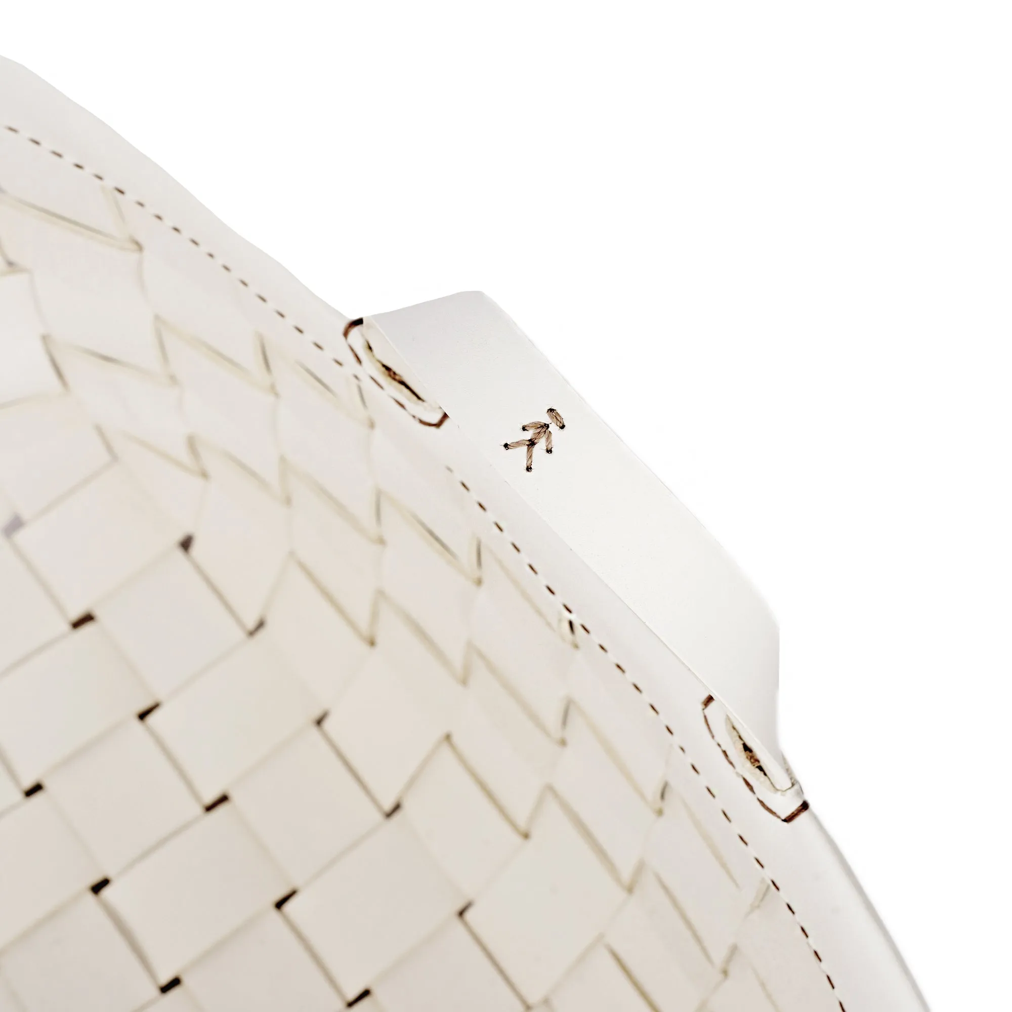 Large Basket Leather White