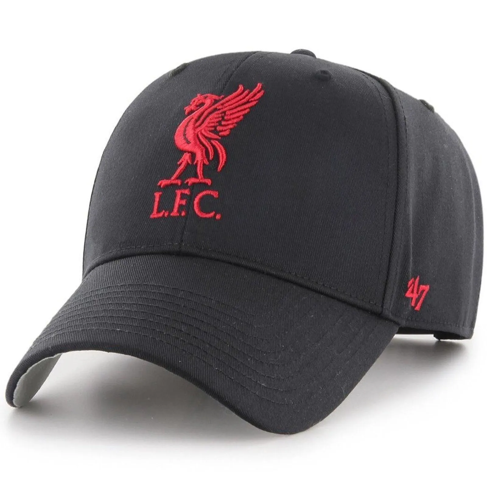 Liverpool FC Black Raised Basic MVP Football Cap Soccer by 47