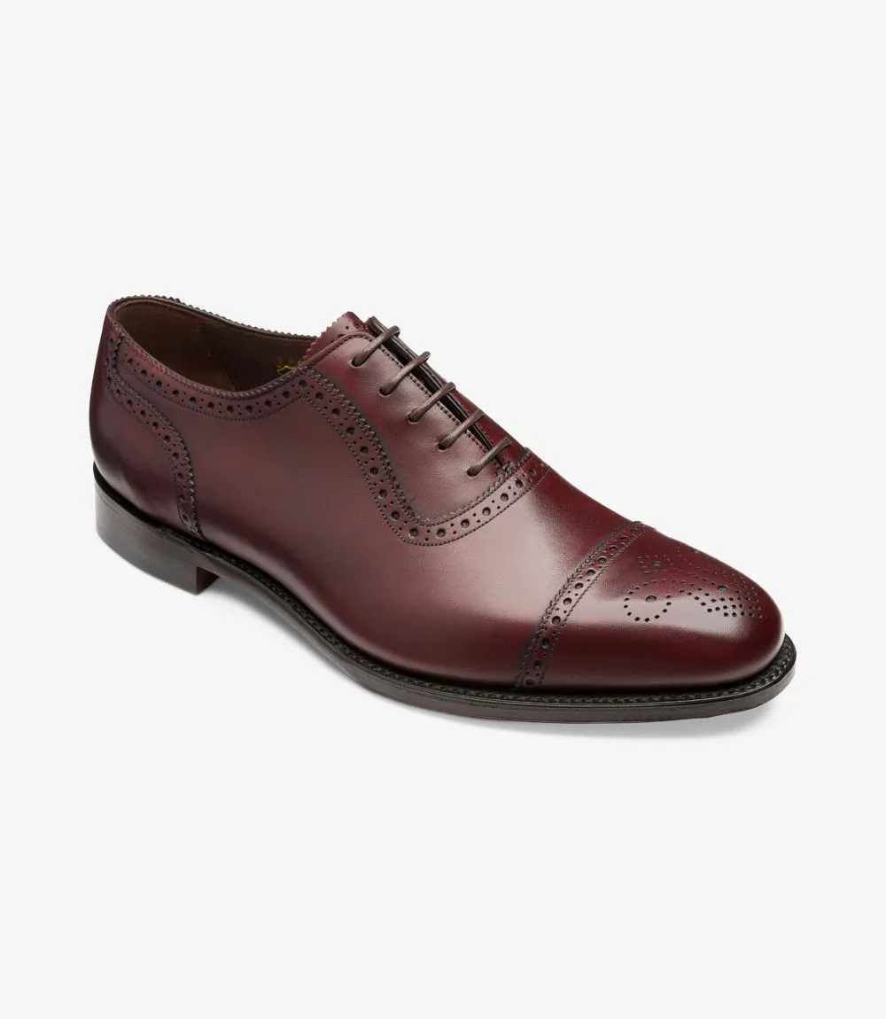 LOAKE Strand- Premium Semi Brogue shoes - BURGUNDY