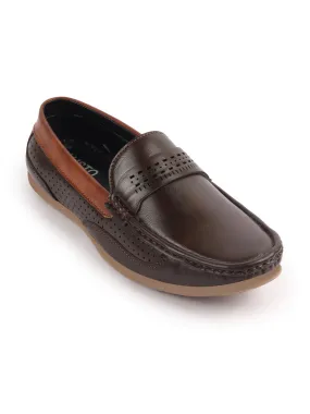 Men Brown Casual Slip-On Loafers