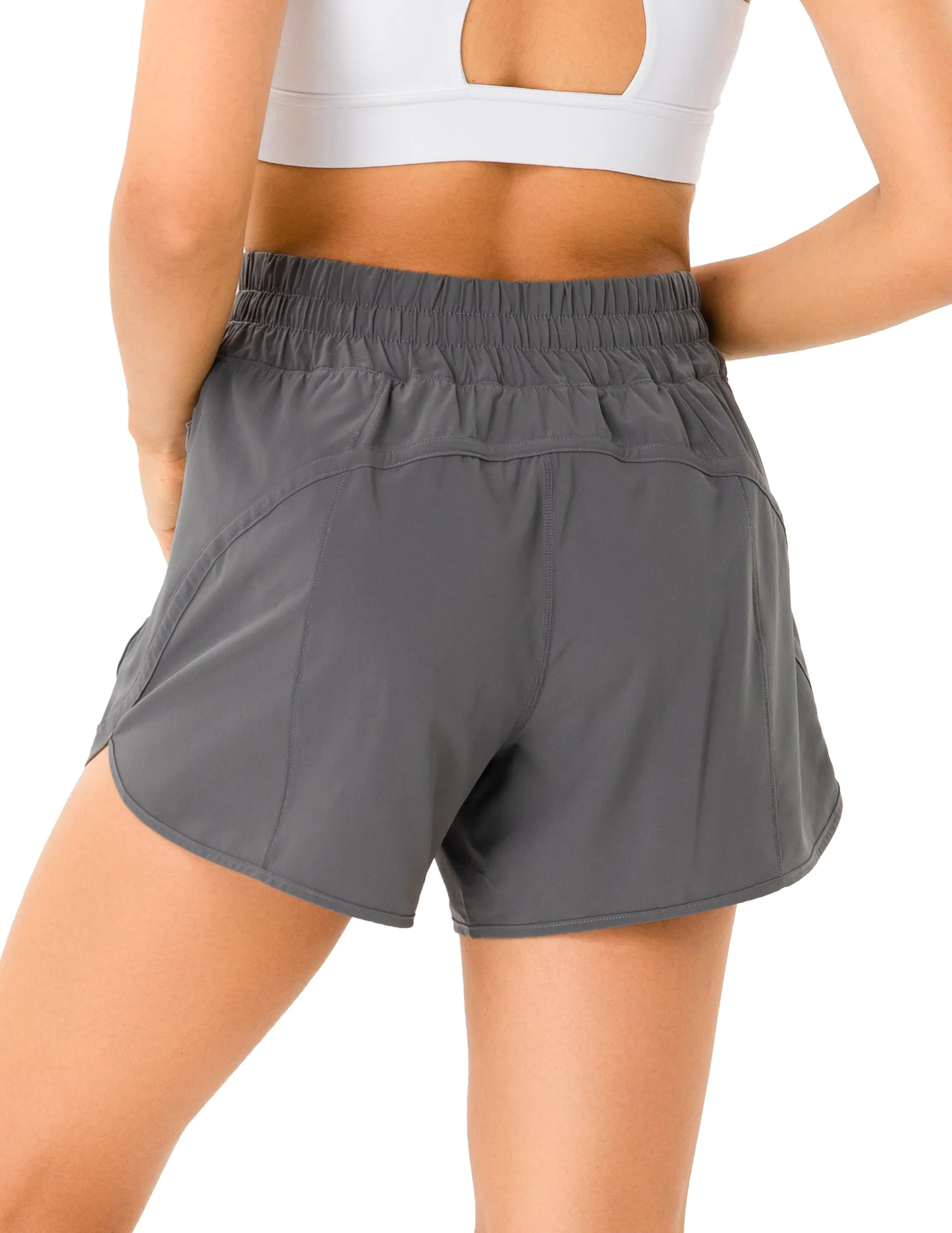 Mid Rise Running Shorts with Mesh Liner