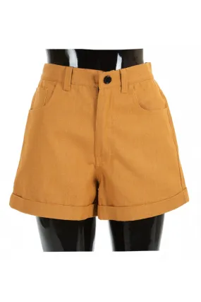 Mustard High Waisted Shorts