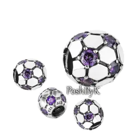 Purple Soccer Ball Charm 790444ACZ