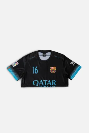 Rework Crop Barcelona Soccer Jersey - M