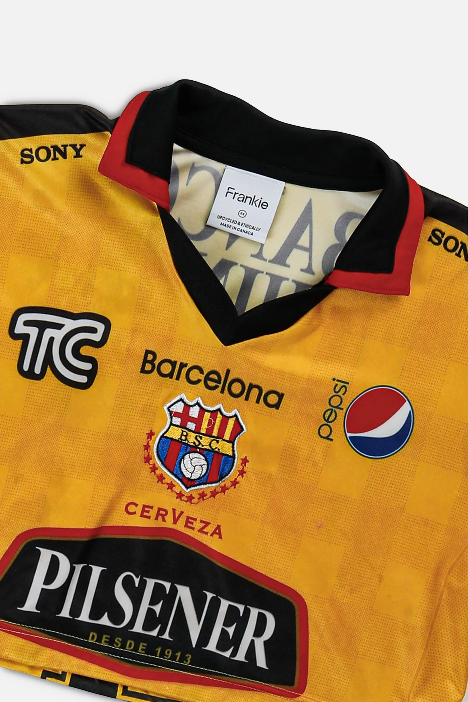 Rework Crop Barcelona Soccer Jersey - XS