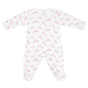 Running Horses Printed footie | Baby Girl