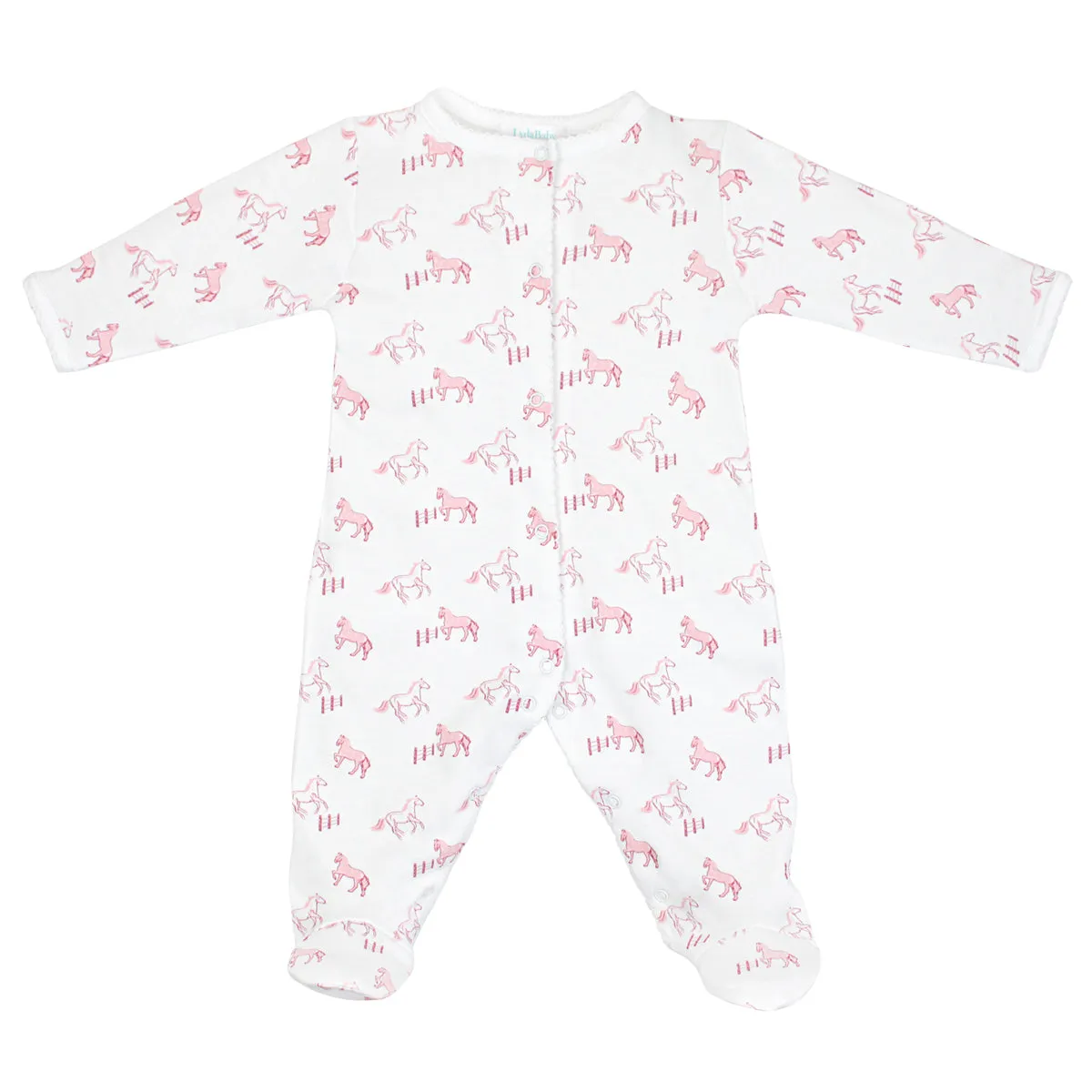 Running Horses Printed footie | Baby Girl