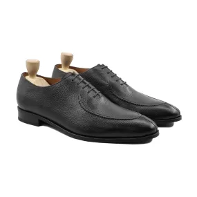 Torun - Men's Black Pebble Grain Wholecut Shoe