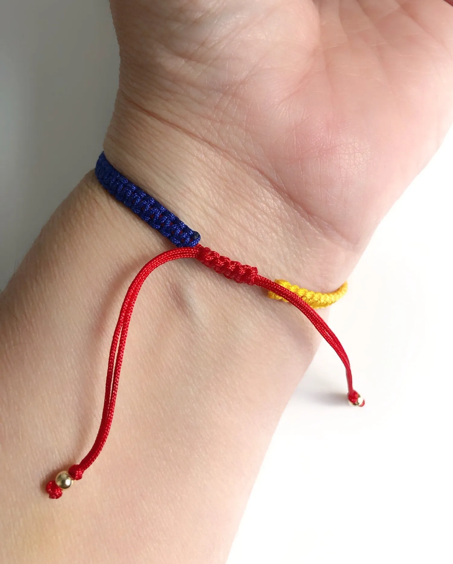 Tricolor Colombia Flag Bracelet Soccer Fan Souvenir