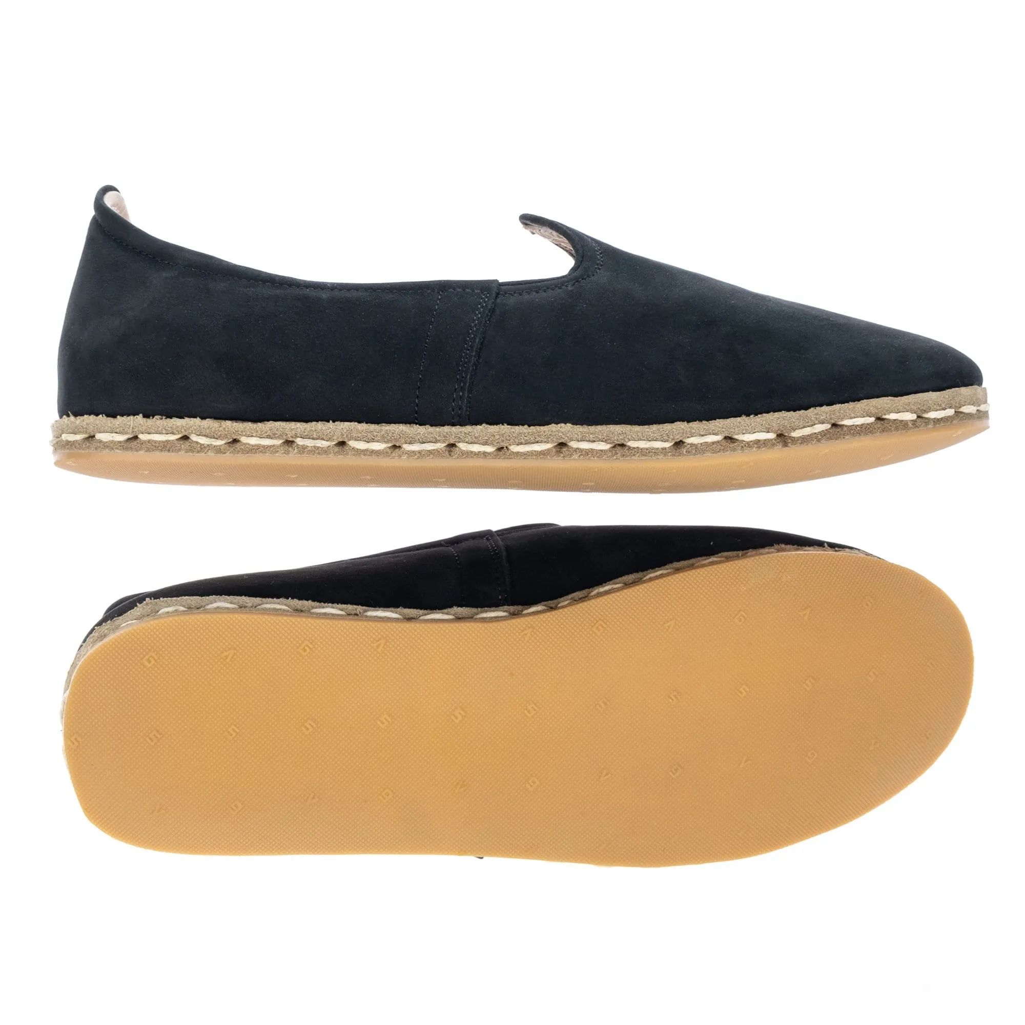 Women's Black Nubucks Slip On Shoes