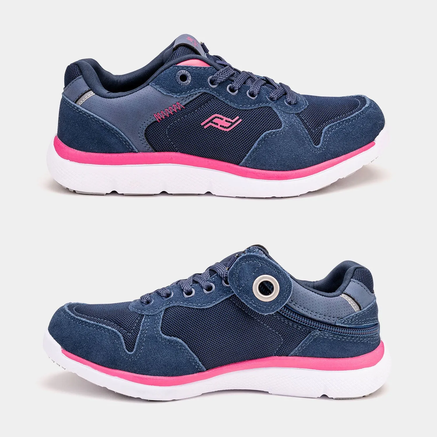 Women's Lightweight Cushioned Low Shoes with Rear Zipper Access