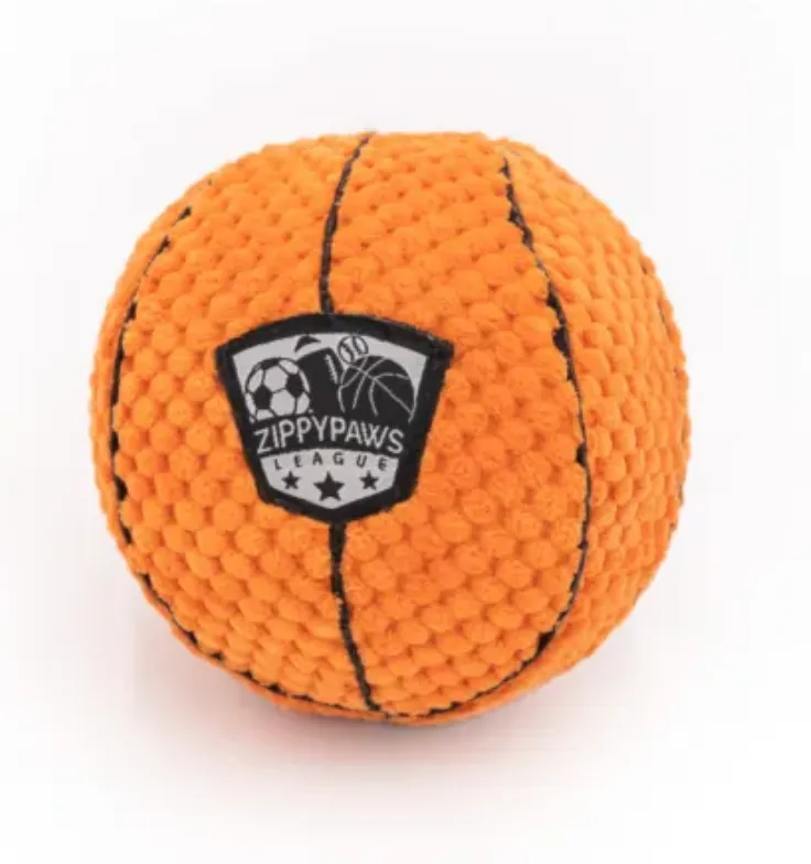 Zippy Paws SportsBallz - Basketball Dog Toy